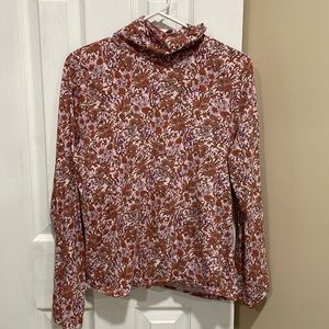 Jcrew floral turtleneck